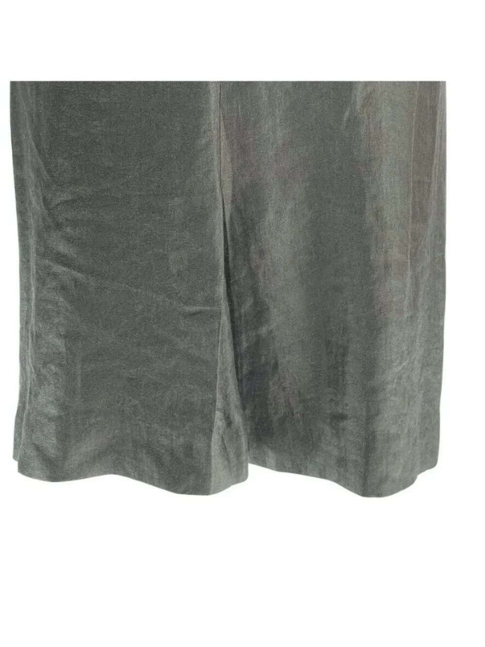 Gray Metallic Pencil Skirt With Back Zipper Closure & Subtle Sheen